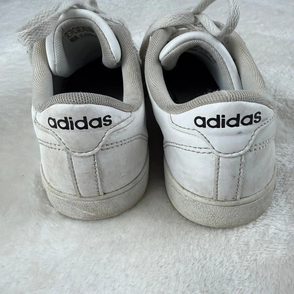 Adidas Baseline Shoes Womens Size 6 White Black 3‎ Stripes Court Sneaker AW4299